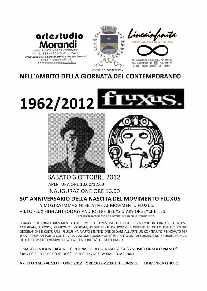50. anniversario nascita movimento Fluxus